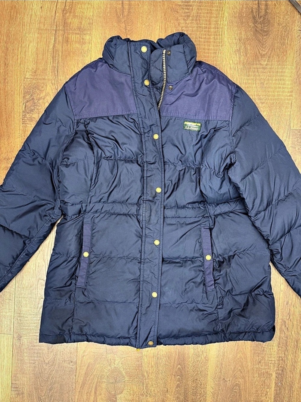 L.L.Bean Mountain Classic 850 Down Sweater Puffer Jacket in Blue & Purple XL